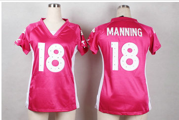 Women Nike Broncos #18 Peyton Manning Pink NFL Elite Draft Him Shimmer Jersey Women Nike Broncos #18 Peyton Manning Pink NFL Elite Draft Him Shimmer Jersey