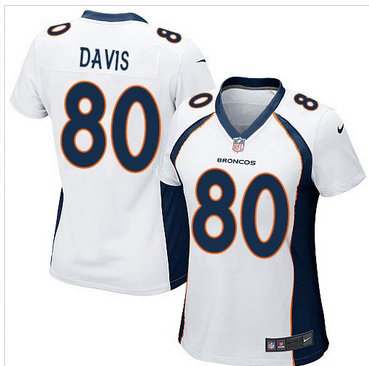 Women-Nike-Broncos--2380-Vernon-Davis-White-Stitched-NFL-New-Elite-Jersey-8658-93497