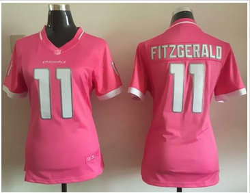 Women Nike Cardinals #11 Larry Fitzgerald Pink Stitched NFL Elite Bubble Gum Jersey Women Nike Cardinals #11 Larry Fitzgerald Pink Stitched NFL Elite Bubble Gum Jersey