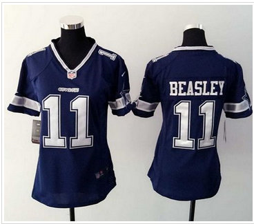 Women Nike Cowboys #11 Cole Beasley Navy Blue Team Color Stitched NFL Elite Jersey