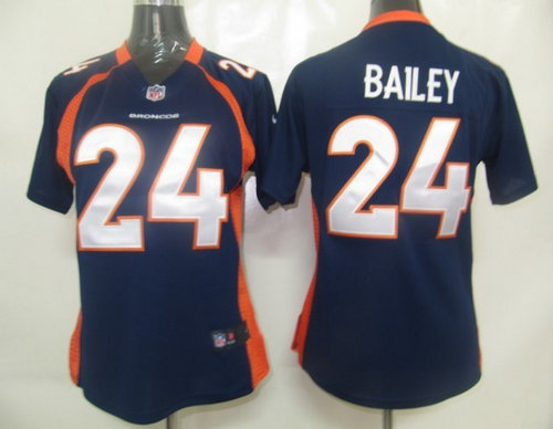 Women Nike Denver Broncos 24 Champ Bailey Blue Game Jerseys Women Nike Denver Broncos 24 Champ Bailey Blue Game Jerseys