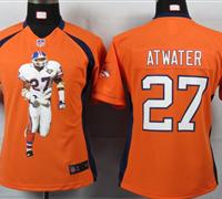 Women Nike Denver Broncos 27 Atwater Orange Portrait Fashion Game Jerseys