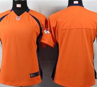 Women Nike Denver Broncos blank Orange Portrait Fashion Game Jerseys