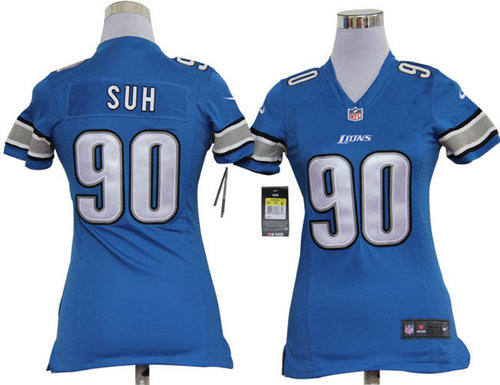 Women Nike Detroit Lions 90 Ndamukong Suh Game Blue Jersey Women Nike Detroit Lions 90 Ndamukong Suh Game Blue Jersey