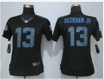 Women Nike Giants #13 Odell Beckham Jr Impact Limited Black Jerseys Women Nike Giants #13 Odell Beckham Jr Impact Limited Black Jerseys