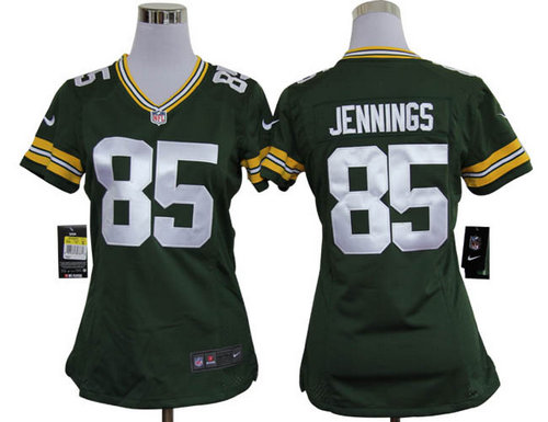Women Nike Green Bay Packers 85 Greg Jennings Green Jerseys