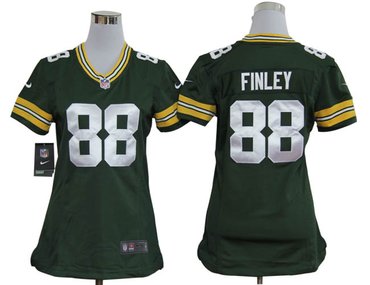 Women Nike Green Bay Packers 88 Jermichael Finley Green Jerseys