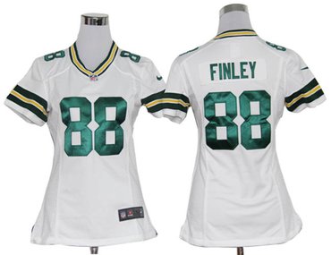 Women Nike Green Bay Packers 88 Jermichael Finley White Jerseys