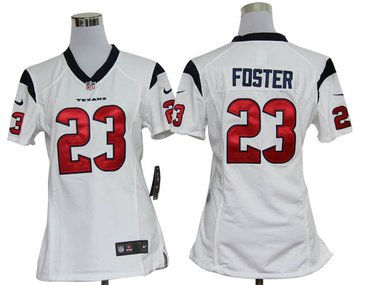 Women Nike Houston Texans 23 Arian Foster white Jerseys