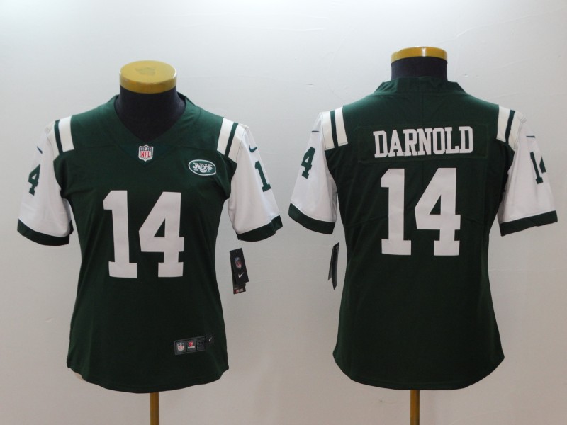 Women Nike Jets #14 Sam Darnold Green Women Vapor Untouchable Player Limited Jersey
