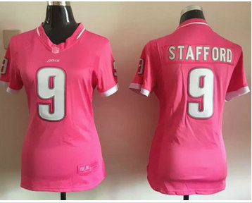 Women Nike Lions #9 Matthew Stafford Pink Stitched NFL Elite Bubble Gum Jersey Women Nike Lions #9 Matthew Stafford Pink Stitched NFL Elite Bubble Gum Jersey