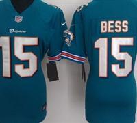 Women Nike Miami Dolphins 15 Davone Bess Green Jerseys Women Nike Miami Dolphins 15 Davone Bess Green Jerseys