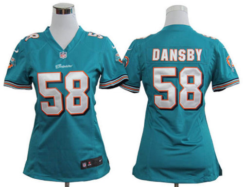 Women Nike Miami Dolphins 58 Karlos Dansby Green Jerseys Women Nike Miami Dolphins 58 Karlos Dansby Green Jerseys