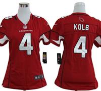 Women Nike NFL Arizona Cardinals 4 Kevin Kolb Red Jerseys