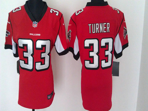 Women Nike NFL Atlanta Falcons 33 Michael Turner Red jerseys