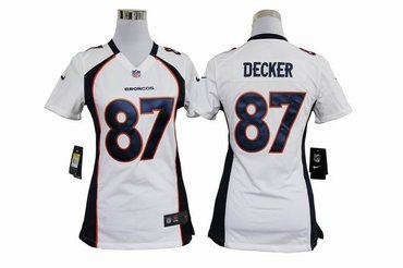 Women Nike NFL Denver Broncos 87 Eric Decker White Jerseys Women Nike NFL Denver Broncos 87 Eric Decker White Jerseys