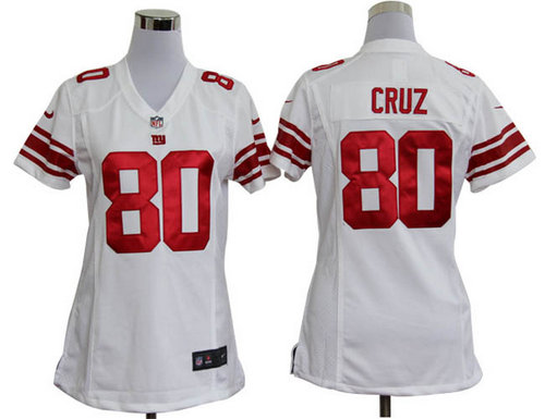 Women Nike New York Giants #80 Victor Cruz White Jerseys Women Nike New York Giants #80 Victor Cruz White Jerseys