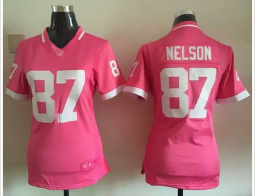Women Nike Packers #87 Jordy Nelson Pink Stitched NFL Elite Bubble Gum Jersey Women Nike Packers #87 Jordy Nelson Pink Stitched NFL Elite Bubble Gum Jersey