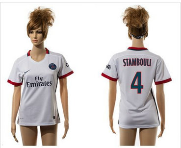 Women Paris Saint-Germain #4 Stambouli Away Soccer Club Jersey Women Paris Saint-Germain #4 Stambouli Away Soccer Club Jersey