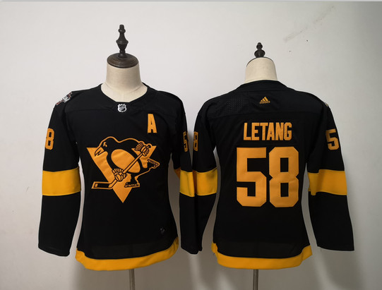 Women Penguins 58 Kris Letang Black Women 2019 NHL Stadium Series Adidas Jersey Women Penguins 58 Kris Letang Black Women 2019 NHL Stadium Series Adidas Jersey