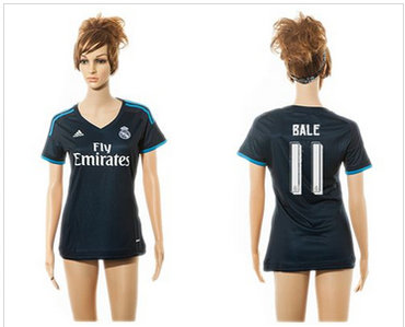Women Real Madrid #11 Bale Sec Away Soccer Club Jersey