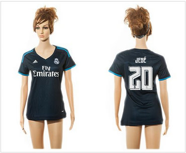 Women Real Madrid #20 Jese Sec Away Soccer Club Jersey Women Real Madrid #20 Jese Sec Away Soccer Club Jersey