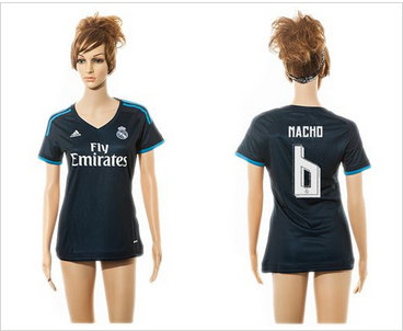 Women Real Madrid #6 Nacho Sec Away Soccer Club Jersey Women Real Madrid #6 Nacho Sec Away Soccer Club Jersey