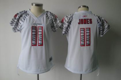 Women Zebra Field Flirt Fashion Atlanta Falcons 11 Julio Jones white Jersey