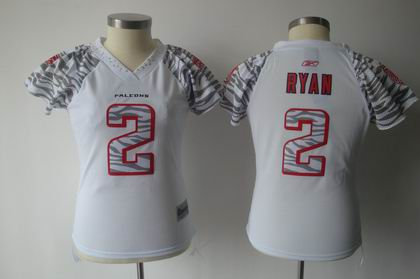Women Zebra Field Flirt Fashion Atlanta Falcons 2 Matt Ryan white Jersey