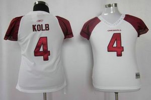 Women arizona cardinals 4 kolb white color jersey