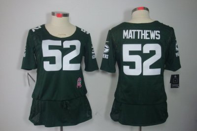 Womens NEW Green Bay Packers 52 Clay Matthews Elite breast Cancer Awareness Green Jerseys Womens NEW Green Bay Packers 52 Clay Matthews Elite breast Cancer Awareness Green Jerseys