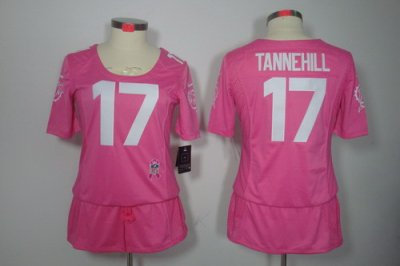 Womens NEW Miami Dolphins 17 Ryan Tannehill breast Cancer Awareness Pink Jerseys