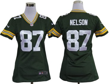 Womens Nike Green Bay Packers 87 Nelson Green Nike NFL Jerseys