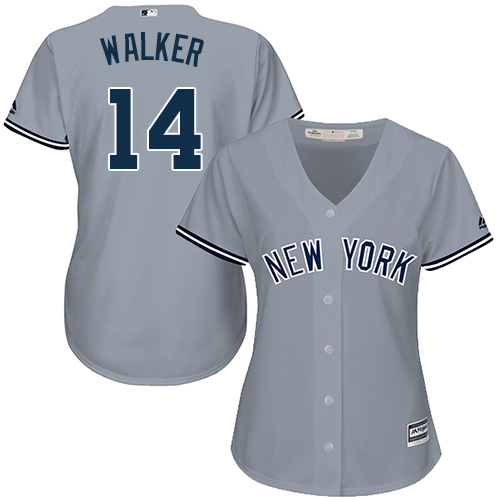 Yankees #14 Neil Walker Grey Road Women's Stitched MLB Jersey Yankees #14 Neil Walker Grey Road Women's Stitched MLB Jersey