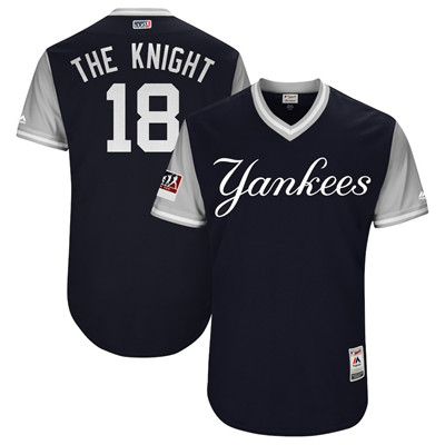Yankees #18 Didi Gregorius The Knight Navy 2018 Players' Weekend Authentic Team Jersey