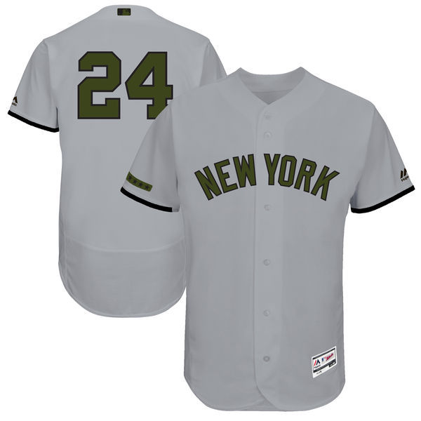 Yankees #24 Gary Sanchez Gray Men's 2017 Memorial Day Flexbase Player Jersey