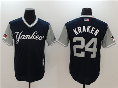 Yankees #24 Gary Sanchez Kraken Navy 2018 Players' Weekend Authentic Team Jersey