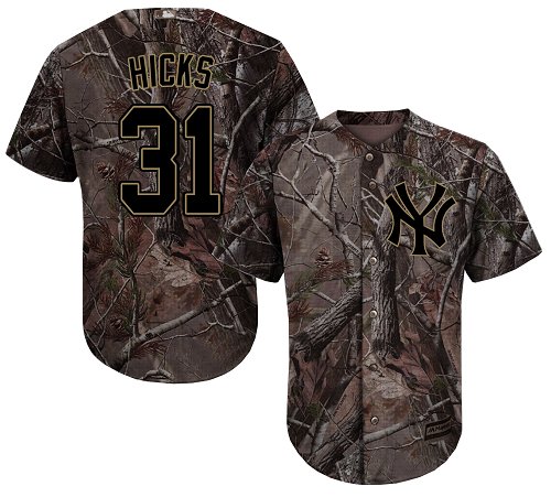 Yankees #31 Aaron Hicks Camo Realtree Collection Cool Base Stitched Youth Baseball Jersey Yankees #31 Aaron Hicks Camo Realtree Collection Cool Base Stitched Youth Baseball Jersey