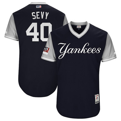 Yankees #40 Luis Severino Sevy Navy 2018 Players' Weekend Authentic Team Jersey
