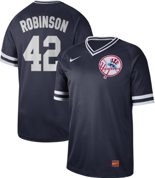 Yankees #42 Jackie Robinson Navy Authentic Cooperstown Collection Stitched Baseball Jersey Yankees #42 Jackie Robinson Navy Authentic Cooperstown Collection Stitched Baseball Jersey