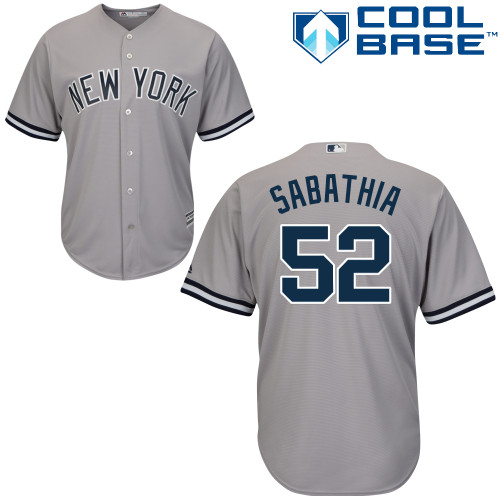 Yankees #52 C.C. Sabathia Stitched Grey Youth MLB Jersey Yankees #52 C.C. Sabathia Stitched Grey Youth MLB Jersey