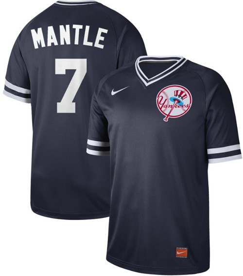 Yankees #7 Mickey Mantle Navy Authentic Cooperstown Collection Stitched Baseball Jersey Yankees #7 Mickey Mantle Navy Authentic Cooperstown Collection Stitched Baseball Jersey