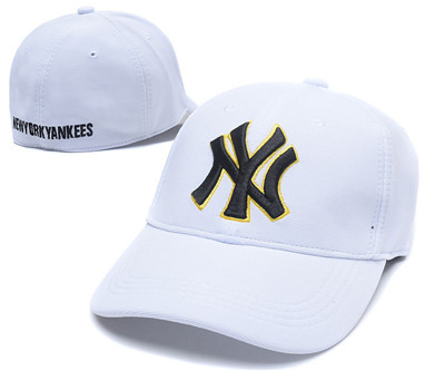 Yankees Team Logo White Stretch Fitted Hat SG Yankees Team Logo White Stretch Fitted Hat SG