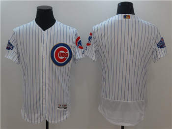 Youth's Chicago Cubs Majestic White Gold Chicago Cubs 2017 Gold Program Plus Size Fashion FlexBase Replica Team Jersey