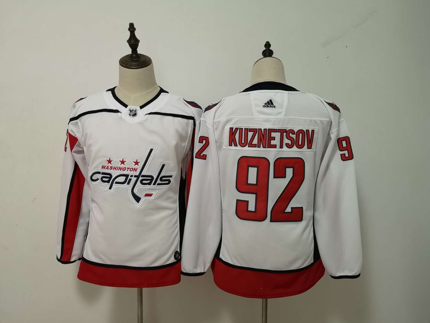 Youth Adidas Capitals #92 Evgeny Kuznetsov Black Authentic Team Logo Fashion Stitched NHL Jersey (2)