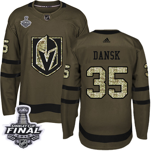 Adidas Golden Knights #35 Oscar Dansk Green Salute to Service 2018 Stanley Cup Final Stitched Youth NHL Jersey Adidas Golden Knights #35 Oscar Dansk Green Salute to Service 2018 Stanley Cup Final Stitched Youth NHL Jersey