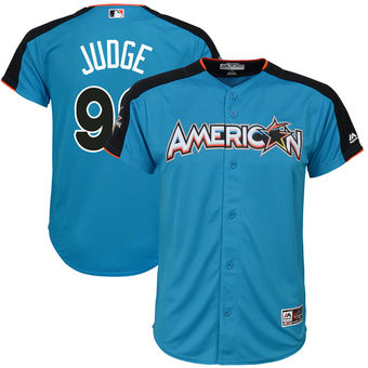 Youth American League Yankees Aaron Judge Majestic Blue 2017 MLB All-Star Game Home Run Derby Jersey Youth American League Yankees Aaron Judge Majestic Blue 2017 MLB All-Star Game Home Run Derby Jersey