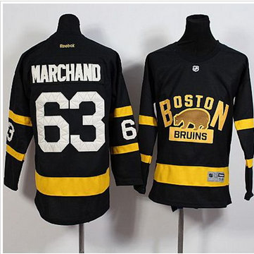 Youth Boston Bruins #63 Brad Marchand Black 2016 Winter Classic Stitched NHL Jersey