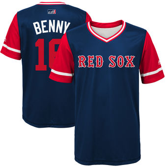 Youth Boston Red Sox Andrew Benintendi Benny Majestic Navy 2017 Players Weekend Jersey