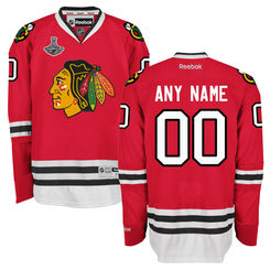 Youth Chicago Blackhawks Reebok Red 2015 Stanley Cup Champions Premier Home Custom Jersey